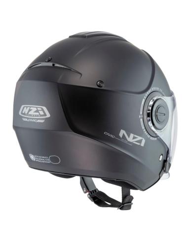 Casco Jet NZI Civic Nero Opaco Visiera ECE 22.06