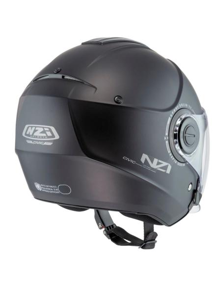 Jet Helmet NZI Civic Matte Black Screen ECE 22.06