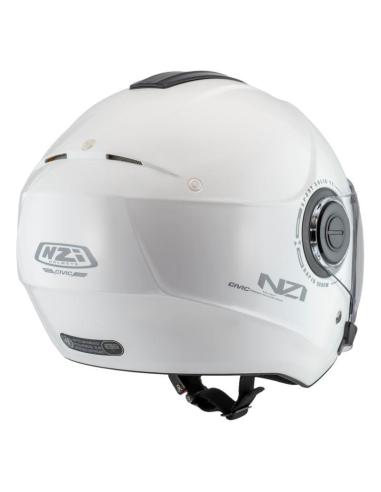 Casco Jet NZI Civic Bianco Lucido Schermo ECE 22.06