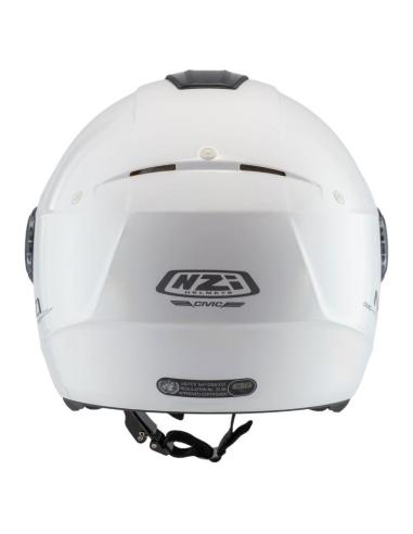 Capacete Jet NZI Civic Branco Brilhante Visor ECE 22.06