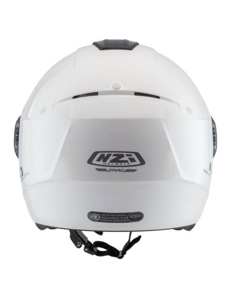 Capacete Jet NZI Civic Branco Brilhante Visor ECE 22.06