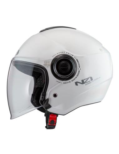 Casco Jet NZI Civic Bianco Lucido Schermo ECE 22.06