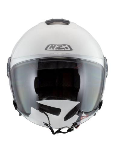 Capacete Jet NZI Civic Branco Brilhante Visor ECE 22.06
