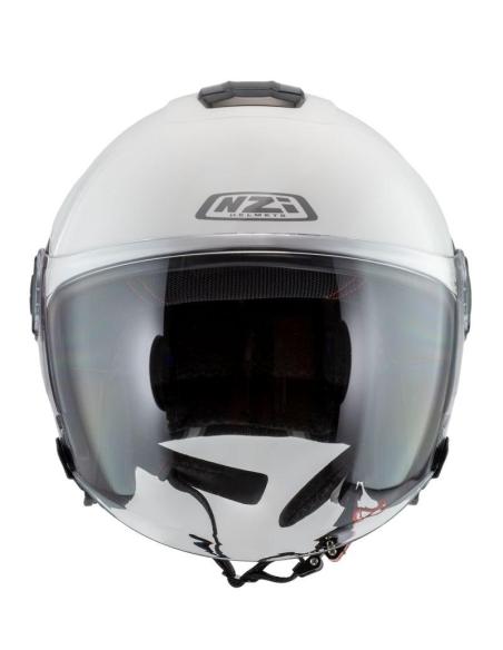 Capacete Jet NZI Civic Branco Brilhante Visor ECE 22.06