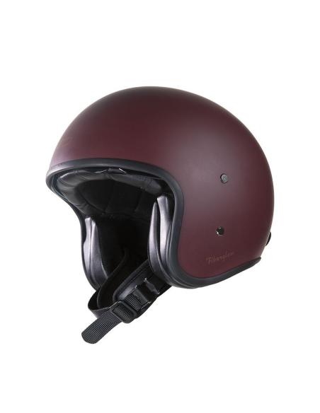 Jet Helmet Garibaldi G03X Matte Oxide Red Fiberglass Vintage ECE 22.06 | Iguana Custom