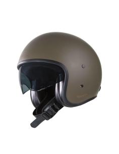 Capacete Jet Garibaldi G03X Marrom café mate Fiberglass Vintage ECE 22.06 | Iguana Custom