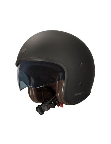 Casco Jet Garibaldi G03X Nero opaco Fiberglass Vintage ECE 22.06 | Iguana Custom
