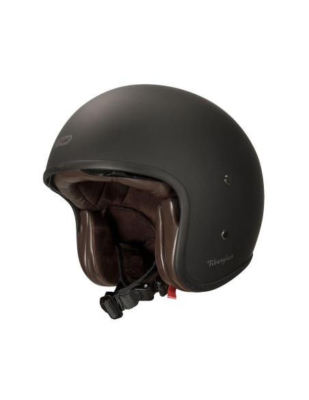 Casco Jet Garibaldi G03X Nero opaco Fiberglass Vintage ECE 22.06 | Iguana Custom