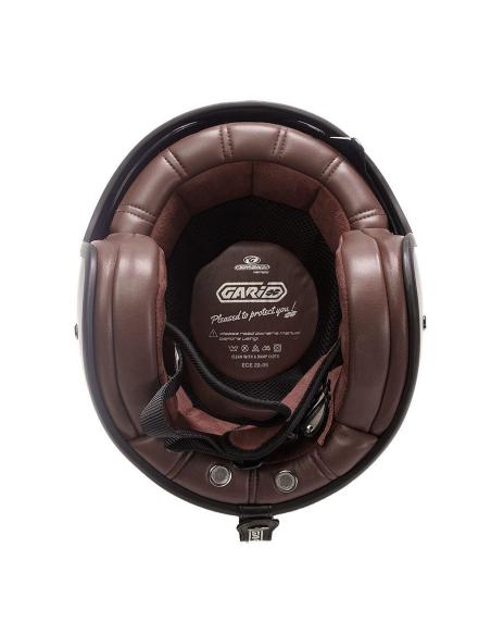 Casco Jet Garibaldi G03X Nero opaco Fiberglass Vintage ECE 22.06 | Iguana Custom