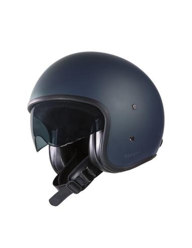 Capacete Jet Garibaldi G03X Azul Fosco Fiberglass Vintage ECE 22.06 | Iguana Custom