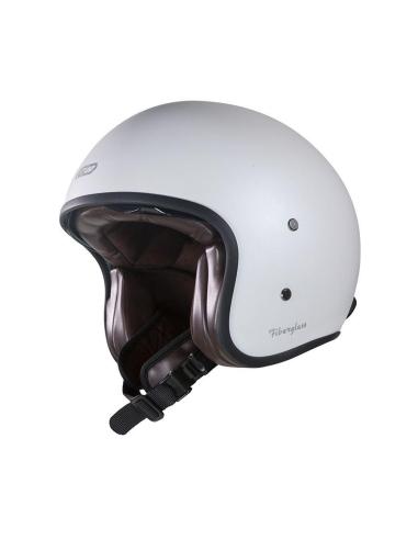 Casco Jet Garibaldi G03X Blanco mate Fiberglass Vintage ECE 22.06 | Iguana Custom