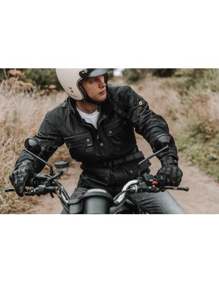 Veste Garibaldi Heritage homme marron Imperméable Wax Cotton CE | Iguana Custom