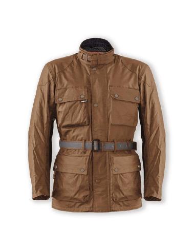 Casaco Garibaldi Heritage man castanho Impermeável Wax Cotton CE | Iguana Custom