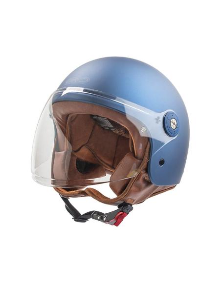 Capacete Gari G11 Demi-Jet ECE 22.06 azul mate com Viseira | Iguana Custom