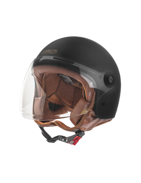Capacete Gari G11 Demi-Jet ECE 22.06 Preto Fosco com Viseira | Iguana Custom