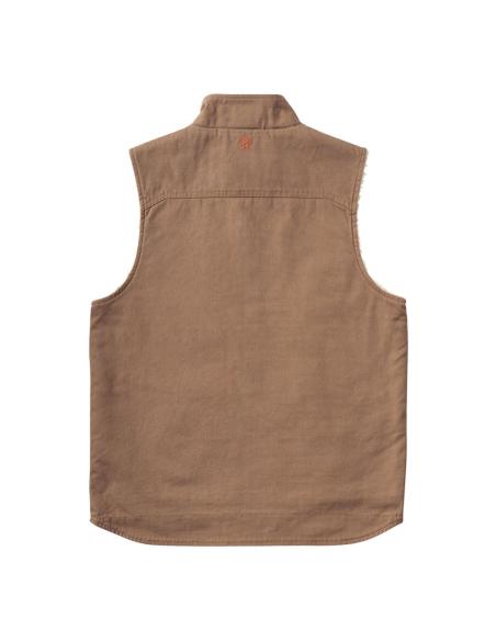 Gilet WCC Sherpa Lined Canvas Workvest Marrone | West Coast Choppers