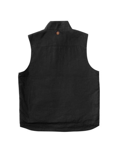 Colete WCC Sherpa Lined Canvas Workvest Black | West Coast Choppers