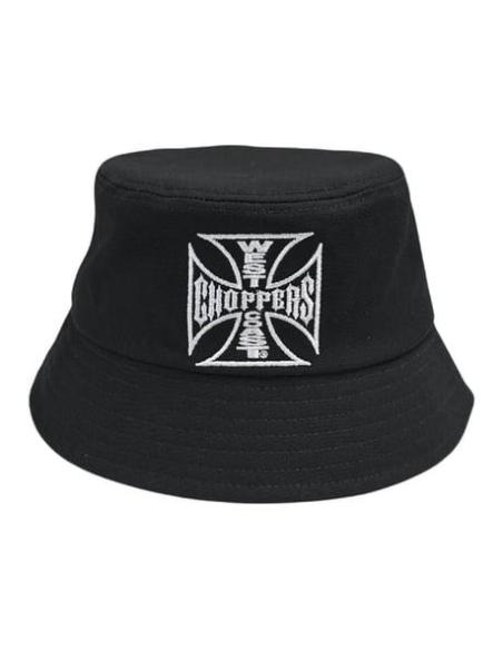 Bob WCC OG Cross Bucket Hat Black | West Coast Choppers