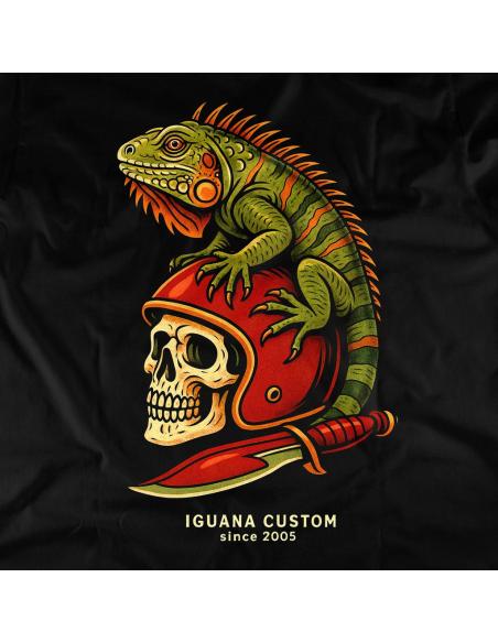 Camiseta Iguana Custom Helmet & Knife Homem | Algodão Orgânico