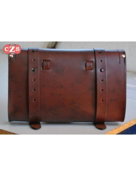 Comprar Alforja Olimpo Basica Piel Marrón Oscuro - 29.5X20X8.5Cm a precio de oferta