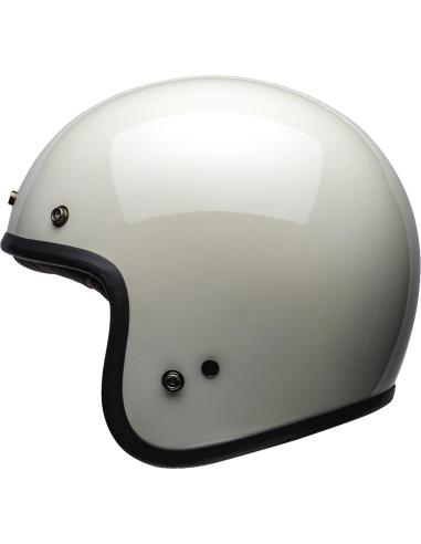 Casque Bell Custom 500 Blanc Vintage Brillant | Jet Vintage ECE 22.06
