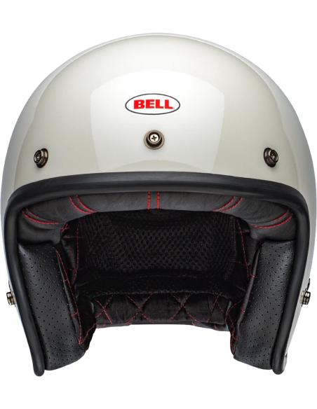 Casque Bell Custom 500 Blanc Vintage Brillant | Jet Vintage ECE 22.06