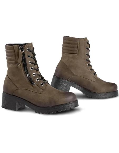 Botins de moto para mulher Falco Misty 2 pretos impermeáveis D3O