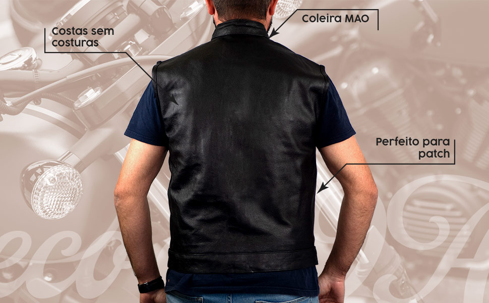 Este colete de ciclista Filhos da Anarquia é perfeito para prender patchs..