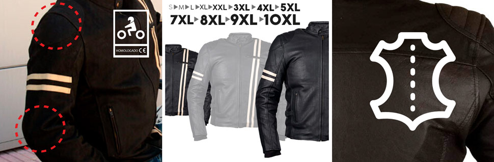 The jacket is available in a wide range of various sizes.