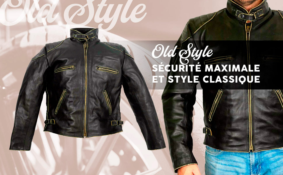 Cette veste de motard est fabriquée en cuir de haute qualité.