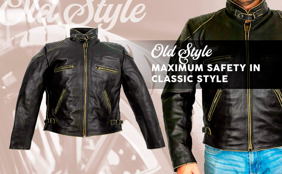 This biker jacket is made of high quality leather.