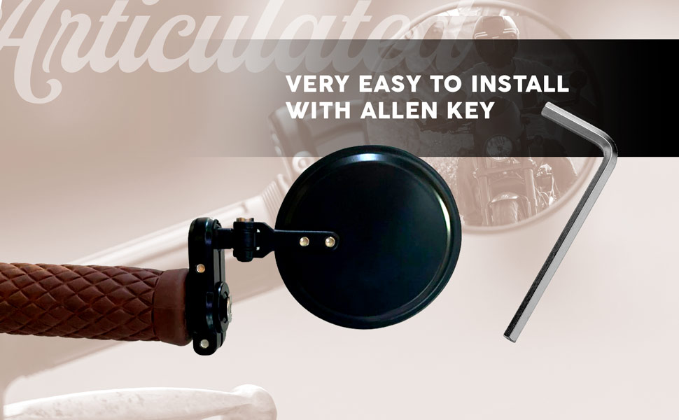 These mirrors are easy to install with an Allen key.