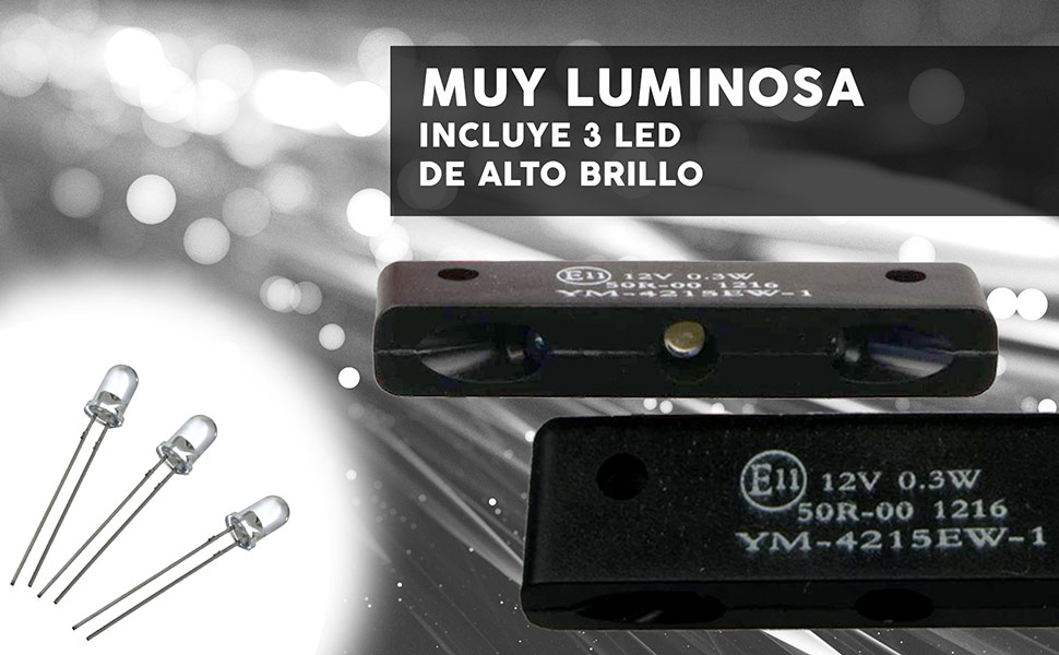 LUZ DE MATRICULA LED HOMOLOGADA BLACK - C59R Store