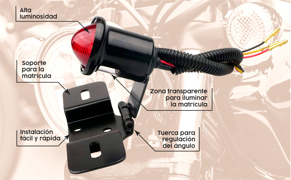 Este piloto trasero es perfecto para customizar tu moto en cualquier estilo.